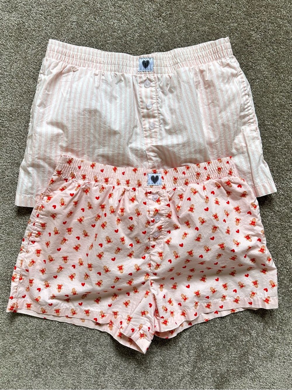 Happily Grey Women’s Set of Two Cotton Pajama Shorts Medium